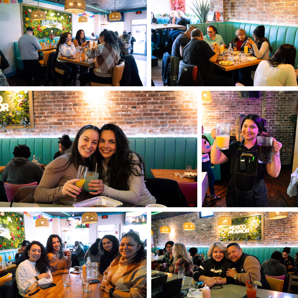 Guests enjoying Los Weekends Brunch at Mil Sabores